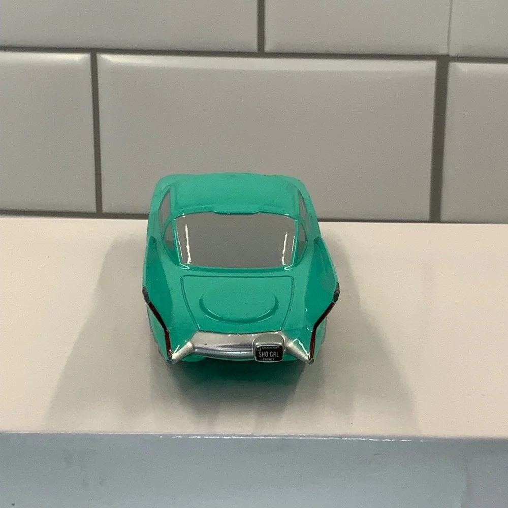 Disney Pixar Cars Flo Pull Back and Go Teal Diecast Toy Car - Picture 4 of 9